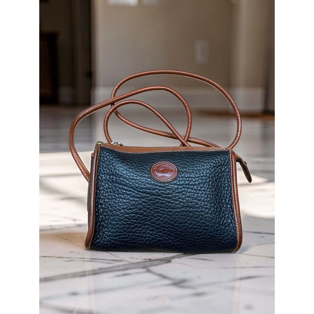 Vintage Dooney & Bourke Mini Dover Crossbody Bag All Weather Leather 1990s